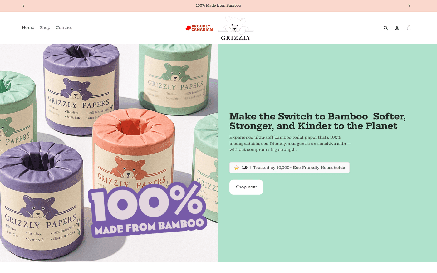 Screenshot of the Grizzly Papers website